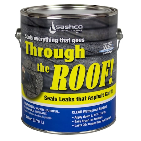 Through The Roof Sashco Through The Roof Gloss Clear Synthetic Rubber Roof Sealant 1 gal 14004